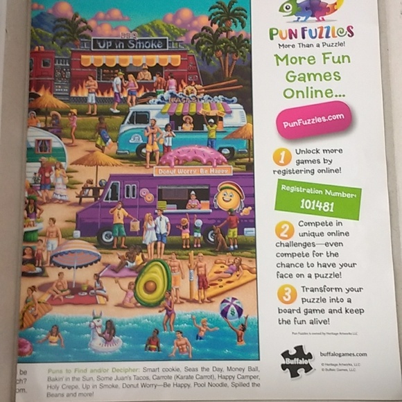 Hawaiian Food Truck Festival 2,000 piece jigsaw puzzle - Picture 4 of 6